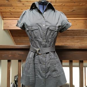 Small Bebe army green top